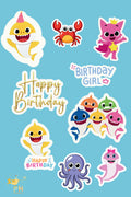 Baby Shark 9pc Stickers