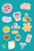 Scrapbook Sheet - 14 pcs Stickers