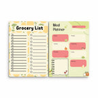 Weekly Meal Planner & Grocery List Pad – A4 (2 x A5) | Fridge Magnet | Peelable Sticky Back | 30 Pages Each