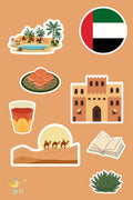 UAE 8pc Stickers